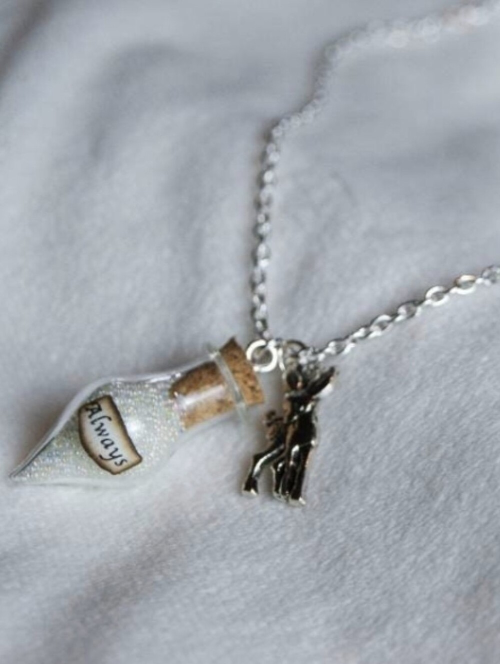 Harry Potter‎ Severus Snape Potions Charming Silver Pendant with Deer Necklace